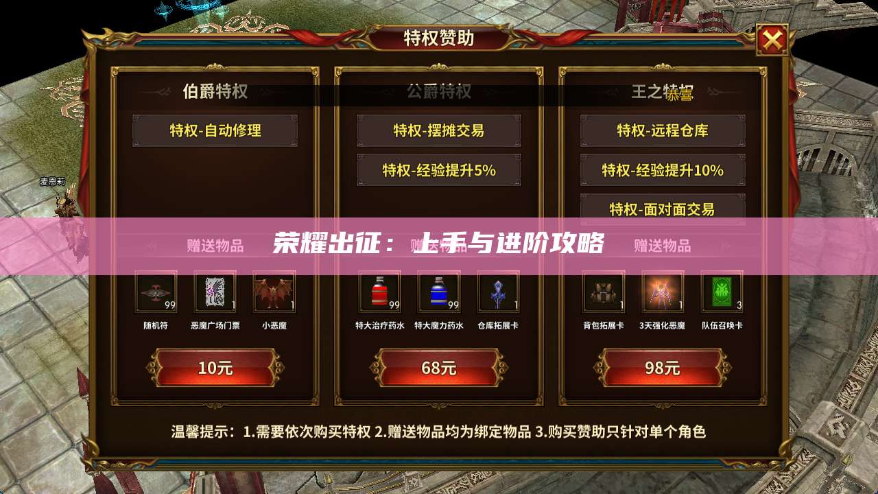 荣耀出征:上手与进阶攻略